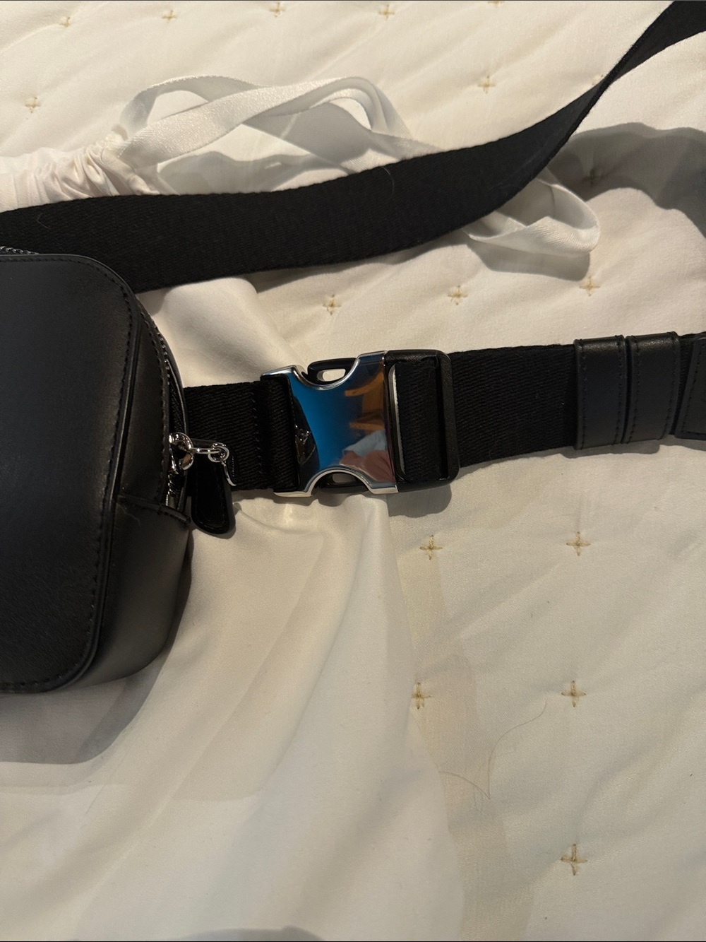 lululemon black leather belt bag with wide strap - worn once. - Picture 3 of 4